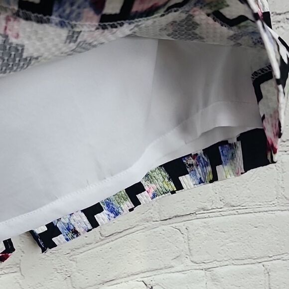 White House Black Market Houndstooth Mixed Print Pencil Skirt Twill Office Wear - Picture 5 of 10